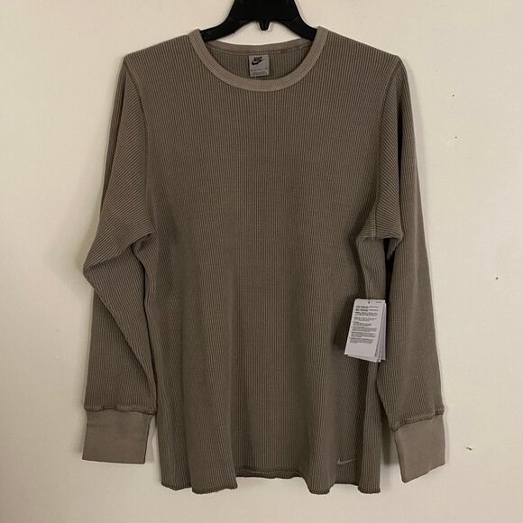 Nike Life Heavyweight Waffle Long Sleeve Top L - Picture 7 of 14